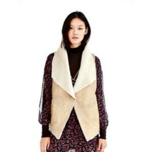 ECOTE Tan Faux Fur Vest